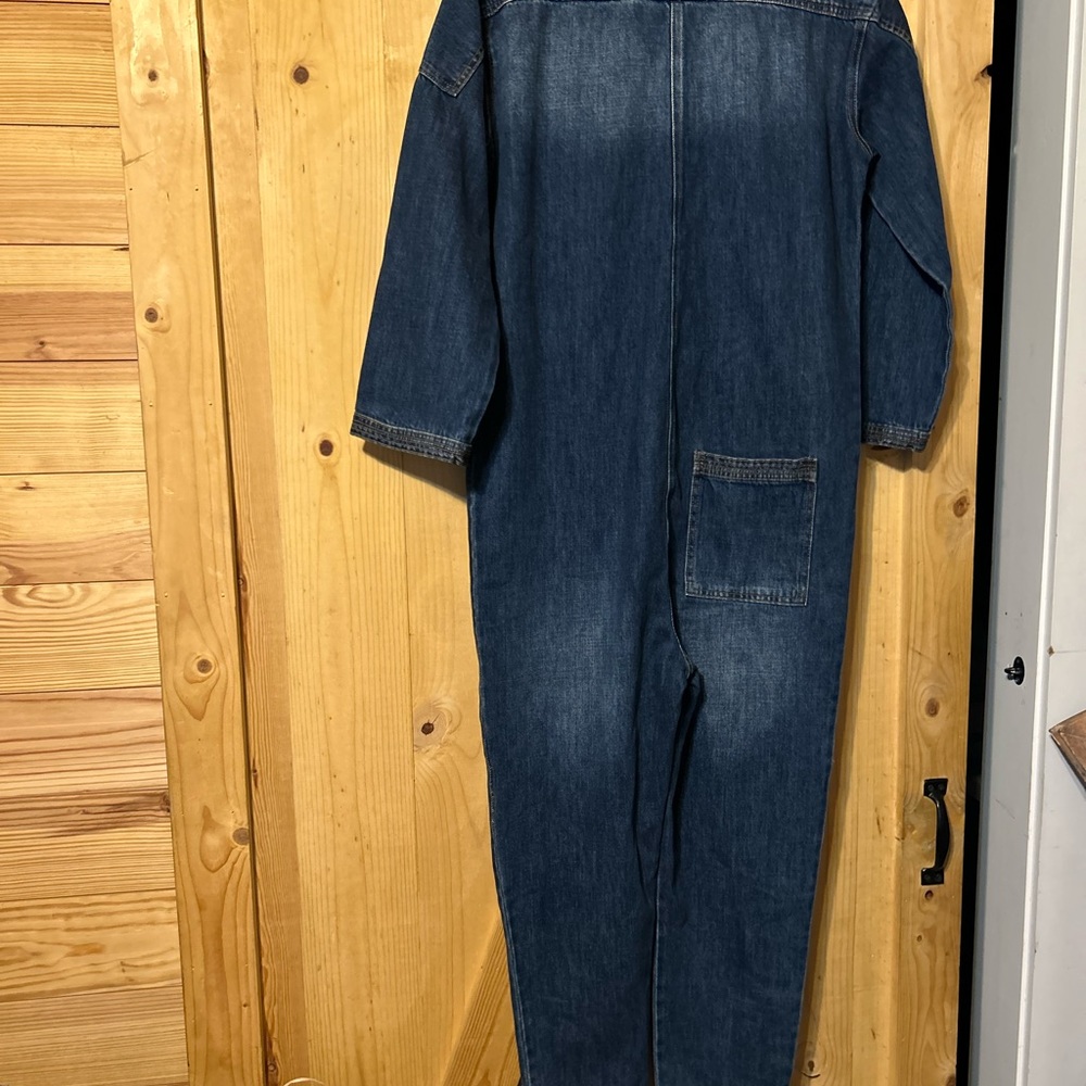 Sanding Rose Denim Jumpsuit